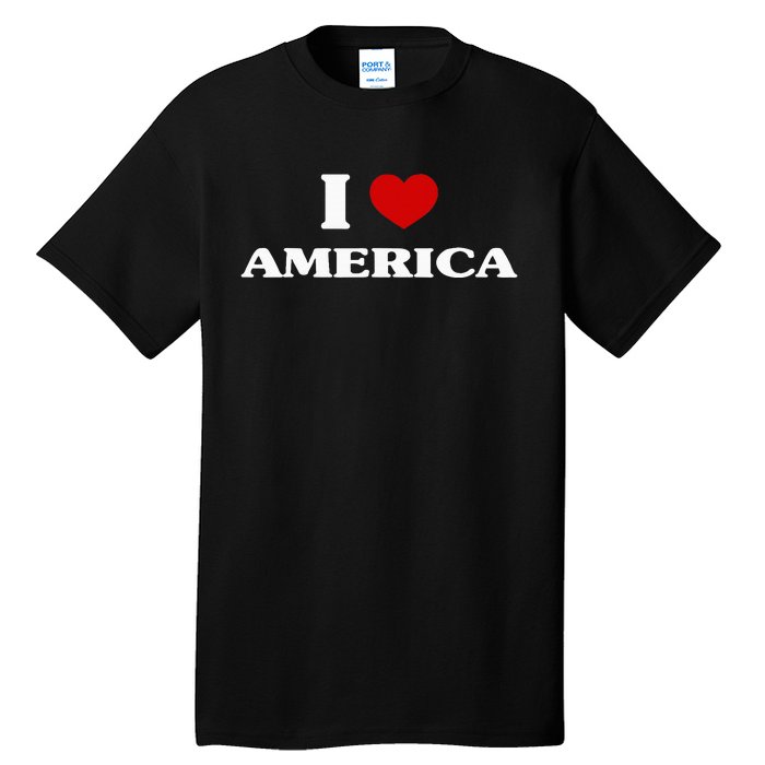 America I Heart America Souvenir I Love America Tall T-Shirt