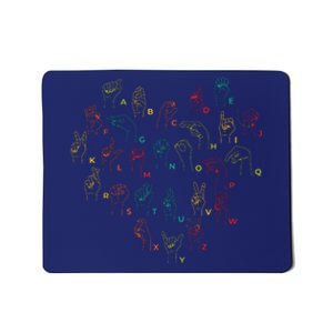 ASL ILY Heart Sign Language Interpreter Deaf ASL Teacher Mousepad