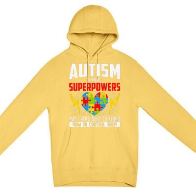 Autism I Have Superpowers Disabilities Premium Pullover Hoodie