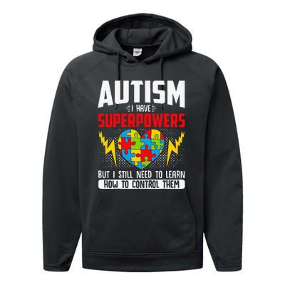 Autism I Have Superpowers Disabilities Performance Fleece Hoodie