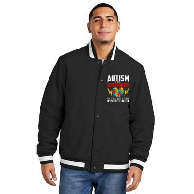 Autism I Have Superpowers Disabilities Insulated Varsity Jacket