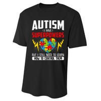 Autism I Have Superpowers Disabilities Performance Sprint T-Shirt