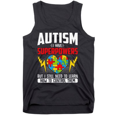 Autism I Have Superpowers Disabilities Tank Top