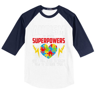 Autism I Have Superpowers Disabilities Baseball Sleeve Shirt