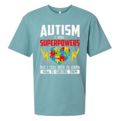 Autism I Have Superpowers Disabilities Sueded Cloud Jersey T-Shirt