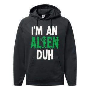 Alien Invasion Halloween Outfit Performance Fleece Hoodie