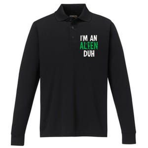 Alien Invasion Halloween Outfit Performance Long Sleeve Polo