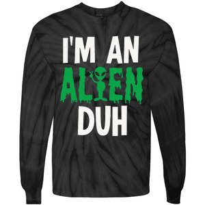 Alien Invasion Halloween Outfit Tie-Dye Long Sleeve Shirt