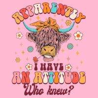 Apparently I Have An Attitude Funny Cow Lover Sarcasm Groovy Women's Strappy Tank