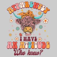 Apparently I Have An Attitude Funny Cow Lover Sarcasm Groovy Tie-Dye T-Shirt