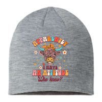 Apparently I Have An Attitude Funny Cow Lover Sarcasm Groovy Sustainable Beanie