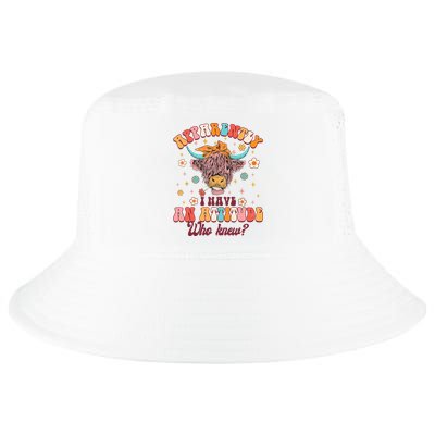 Apparently I Have An Attitude Funny Cow Lover Sarcasm Groovy Cool Comfort Performance Bucket Hat