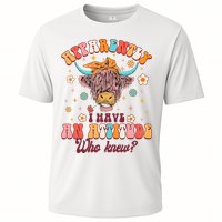 Apparently I Have An Attitude Funny Cow Lover Sarcasm Groovy Performance Shirt