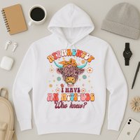 Apparently I Have An Attitude Funny Cow Lover Sarcasm Groovy Hoodie