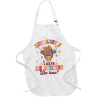 Apparently I Have An Attitude Funny Cow Lover Sarcasm Groovy Apron