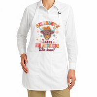 Apparently I Have An Attitude Funny Cow Lover Sarcasm Groovy Apron