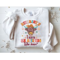 Apparently I Have An Attitude Funny Cow Lover Sarcasm Groovy Sweatshirt