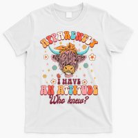 Apparently I Have An Attitude Funny Cow Lover Sarcasm Groovy T-Shirt