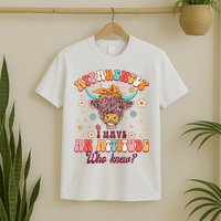 Apparently I Have An Attitude Funny Cow Lover Sarcasm Groovy T-Shirt