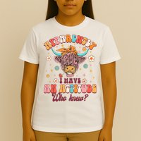 Apparently I Have An Attitude Funny Cow Lover Sarcasm Groovy T-Shirt