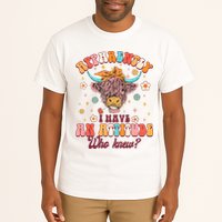 Apparently I Have An Attitude Funny Cow Lover Sarcasm Groovy Tall T-Shirt