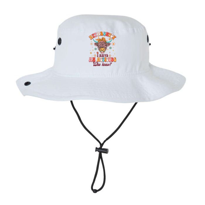Apparently I Have An Attitude Funny Cow Lover Sarcasm Groovy Bucket Hat