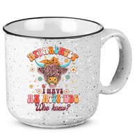 Apparently I Have An Attitude Funny Cow Lover Sarcasm Groovy 15oz Campfire Ceramic Mug