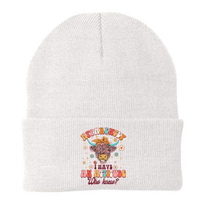 Apparently I Have An Attitude Funny Cow Lover Sarcasm Groovy Beanie