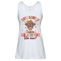 Apparently I Have An Attitude Funny Cow Lover Sarcasm Groovy Ladies Essential Flowy Tank