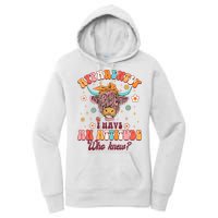 Apparently I Have An Attitude Funny Cow Lover Sarcasm Groovy Women's Pullover Hoodie