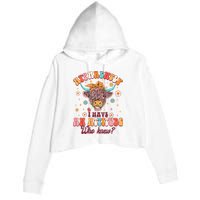 Apparently I Have An Attitude Funny Cow Lover Sarcasm Groovy Crop Fleece Hoodie