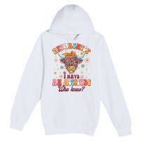 Apparently I Have An Attitude Funny Cow Lover Sarcasm Groovy Premium Pullover Hoodie