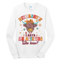 Apparently I Have An Attitude Funny Cow Lover Sarcasm Groovy Tall Long Sleeve T-Shirt
