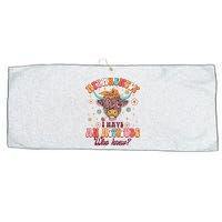 Apparently I Have An Attitude Funny Cow Lover Sarcasm Groovy Large Microfiber Waffle Golf Towel