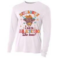 Apparently I Have An Attitude Funny Cow Lover Sarcasm Groovy Cooling Performance Long Sleeve Crew