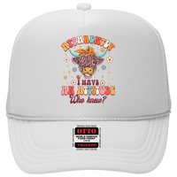 Apparently I Have An Attitude Funny Cow Lover Sarcasm Groovy Trucker Hat