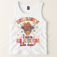 Apparently I Have An Attitude Funny Cow Lover Sarcasm Groovy Tank Top