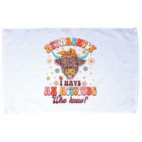 Apparently I Have An Attitude Funny Cow Lover Sarcasm Groovy Microfiber Hand Towel