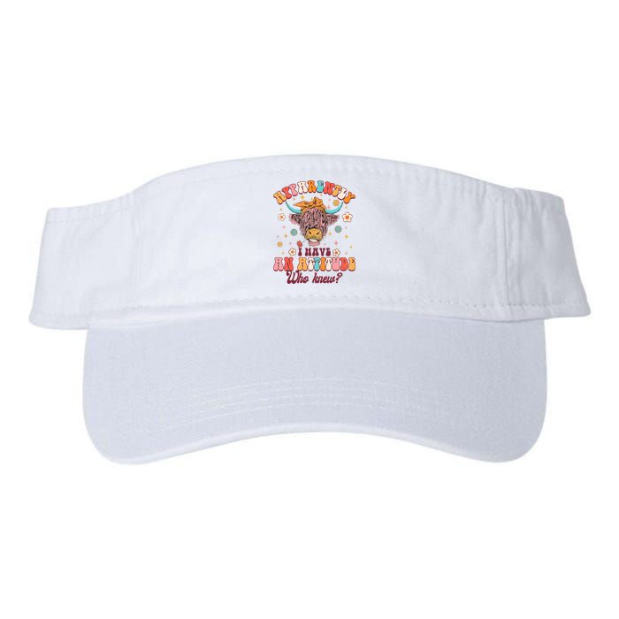 Apparently I Have An Attitude Funny Cow Lover Sarcasm Groovy Visor
