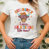 Apparently I Have An Attitude Funny Cow Lover Sarcasm Groovy Womens T-Shirt