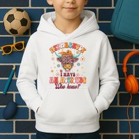 Apparently I Have An Attitude Funny Cow Lover Sarcasm Groovy Kids Hoodie