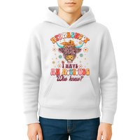 Apparently I Have An Attitude Funny Cow Lover Sarcasm Groovy Kids Hoodie