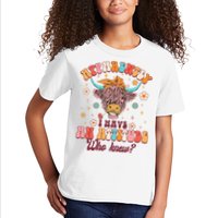 Apparently I Have An Attitude Funny Cow Lover Sarcasm Groovy Kids T-Shirt