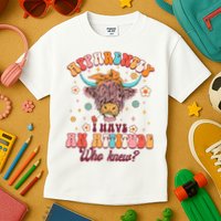 Apparently I Have An Attitude Funny Cow Lover Sarcasm Groovy Kids T-Shirt