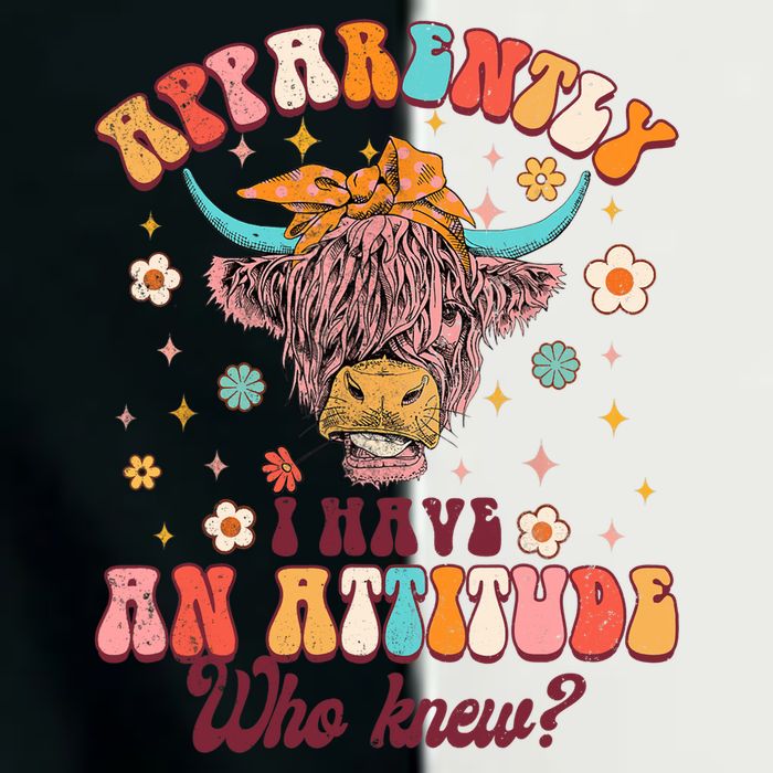 Apparently I Have An Attitude Funny Cow Lover Sarcasm Groovy Infant Baby Jersey Bodysuit