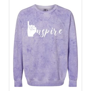 ASL I Hand Inspire SIgn Langage Colorblast Crewneck Sweatshirt