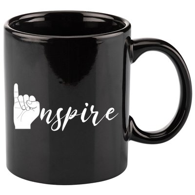 ASL I Hand Inspire SIgn Langage 11oz C Handle Ceramic Mug