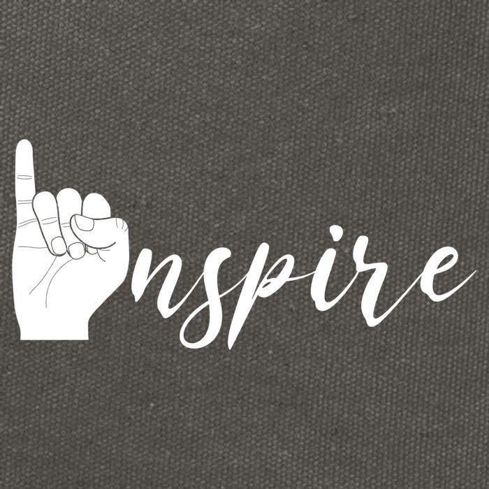 ASL I Hand Inspire SIgn Langage Cotton Canvas Backpack