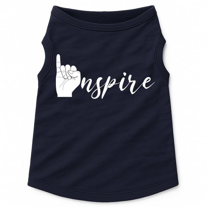ASL I Hand Inspire SIgn Langage Doggie Tank