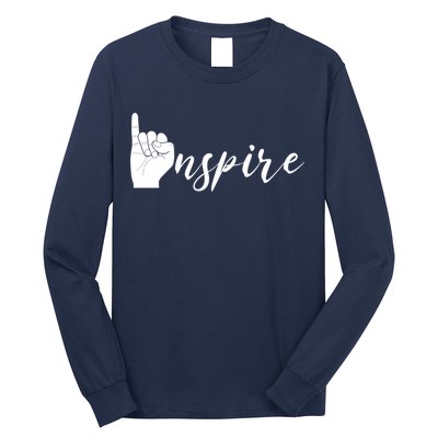 ASL I Hand Inspire SIgn Langage Long Sleeve Shirt